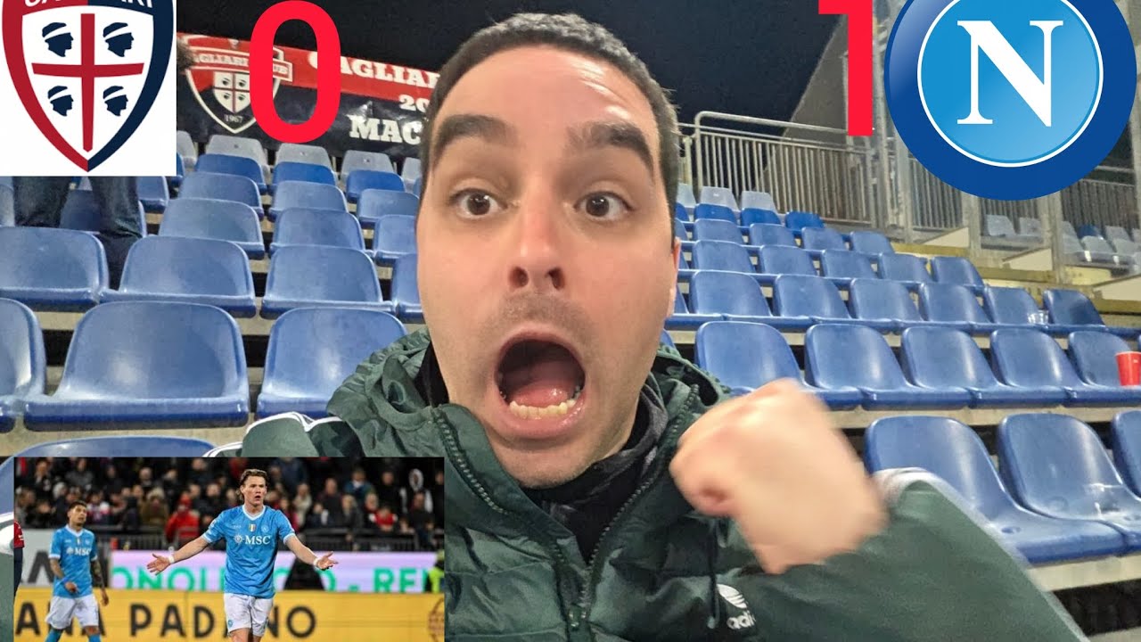CAGLIARI-NAPOLI 0-1 SUPER VITTORIA! LIVE CAPITAN NAPOLI UNIPOL DOMUS