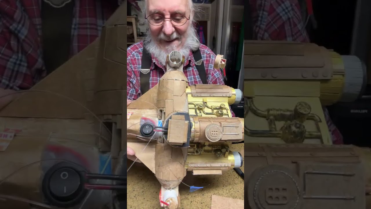 Star Wars FANS Watch Paper Engineer Build ARMOR on Hammerhead Corvette from Rogue One