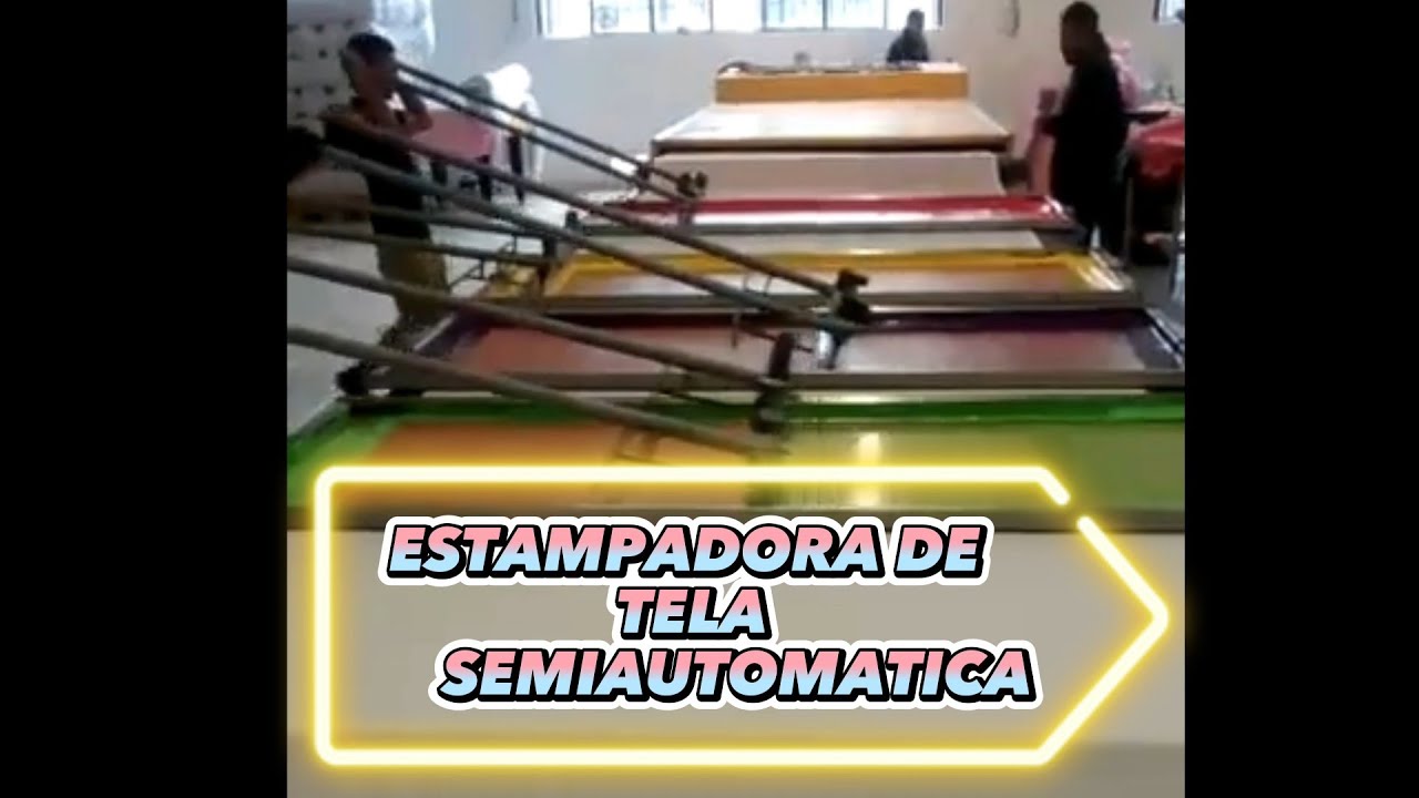Estampadora semiautomática para rollo de tela
