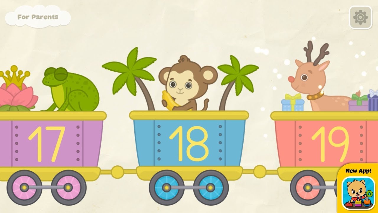 Learning numbers for kids Number 18