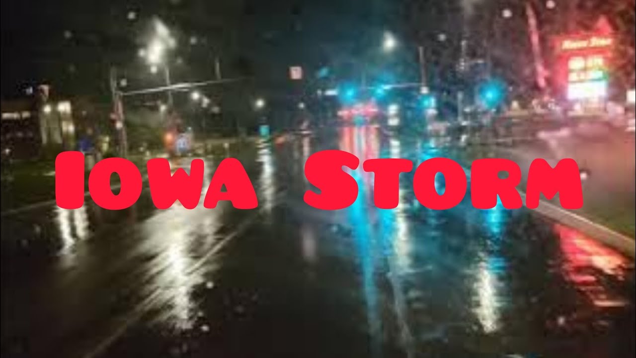 POV Trucking Through Thunderstorm