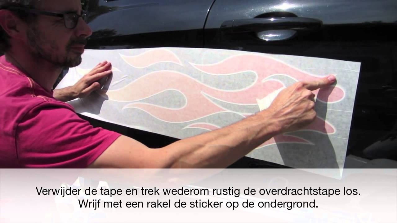 Plakinstructie Autostickers Stickythings