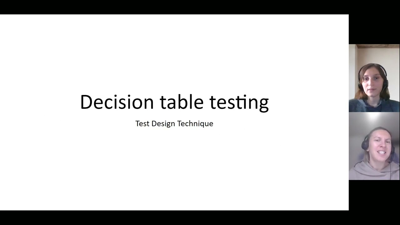 State transition testing and Decision table testing