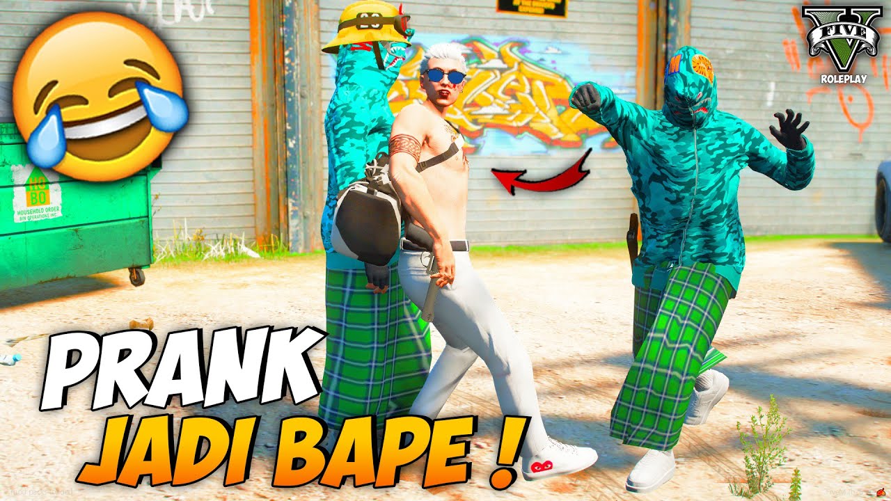 PRANK TRICKSTER JADI BAPE ! SEMUA PADA BAPER ! - GTA V ROLEPLAY INDONESIA