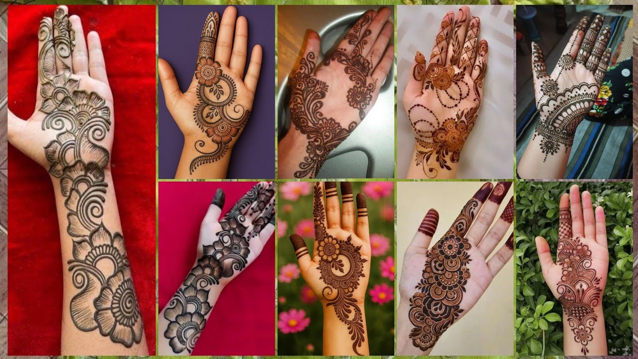 Easy & Trendy Front Hand Arabic & Floral Mehndi Design for Eid and Parties /26 सालेर मेहंदी डिज़ाइन