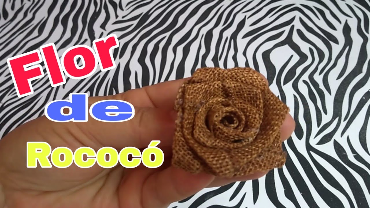 Flor de rococó na fita de juta / by Cris Campos 🌺🌺👍