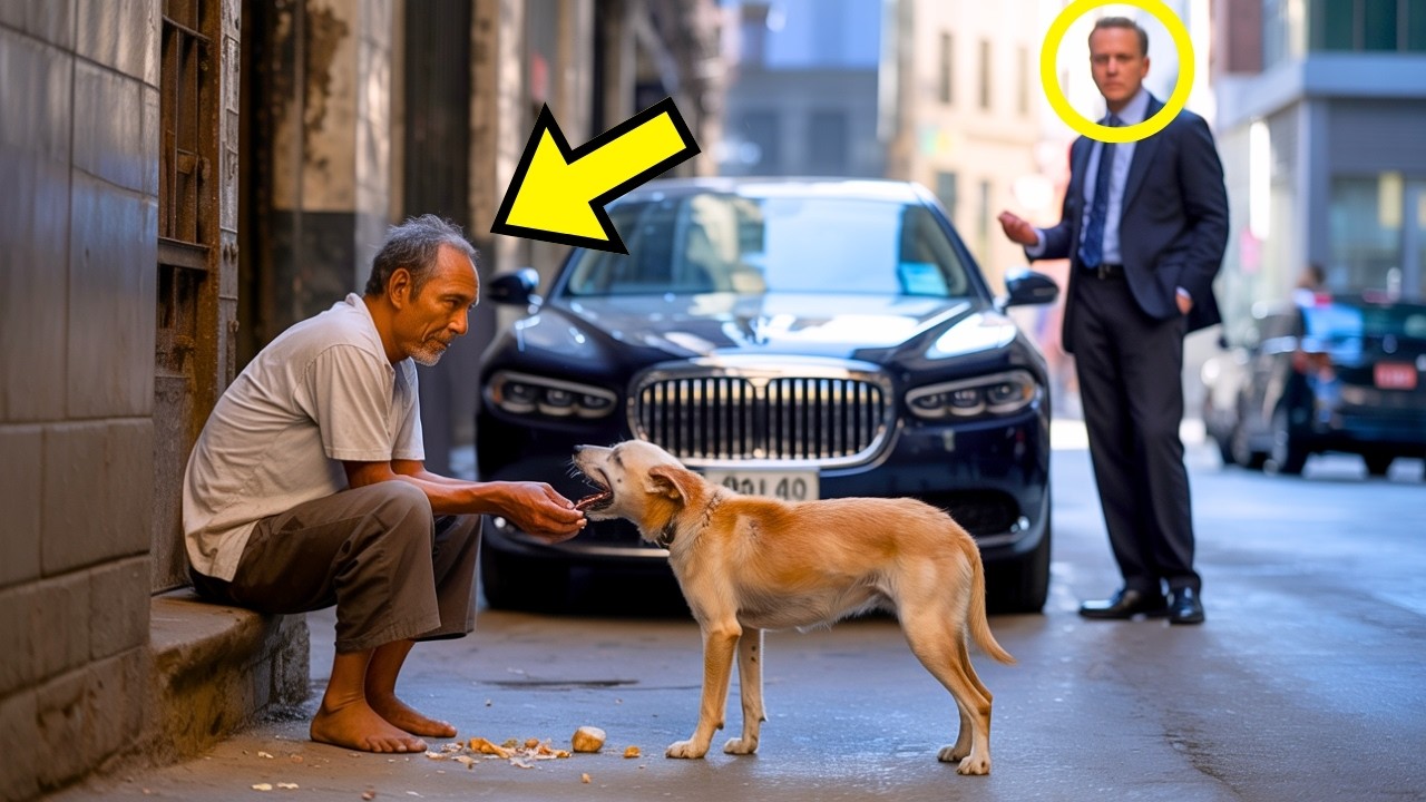 ¡MILLONARIO VE A INDIGENTE ALIMENTANDO A PERRO CALLEJERO, SU REACCIÓN IMPACTA!