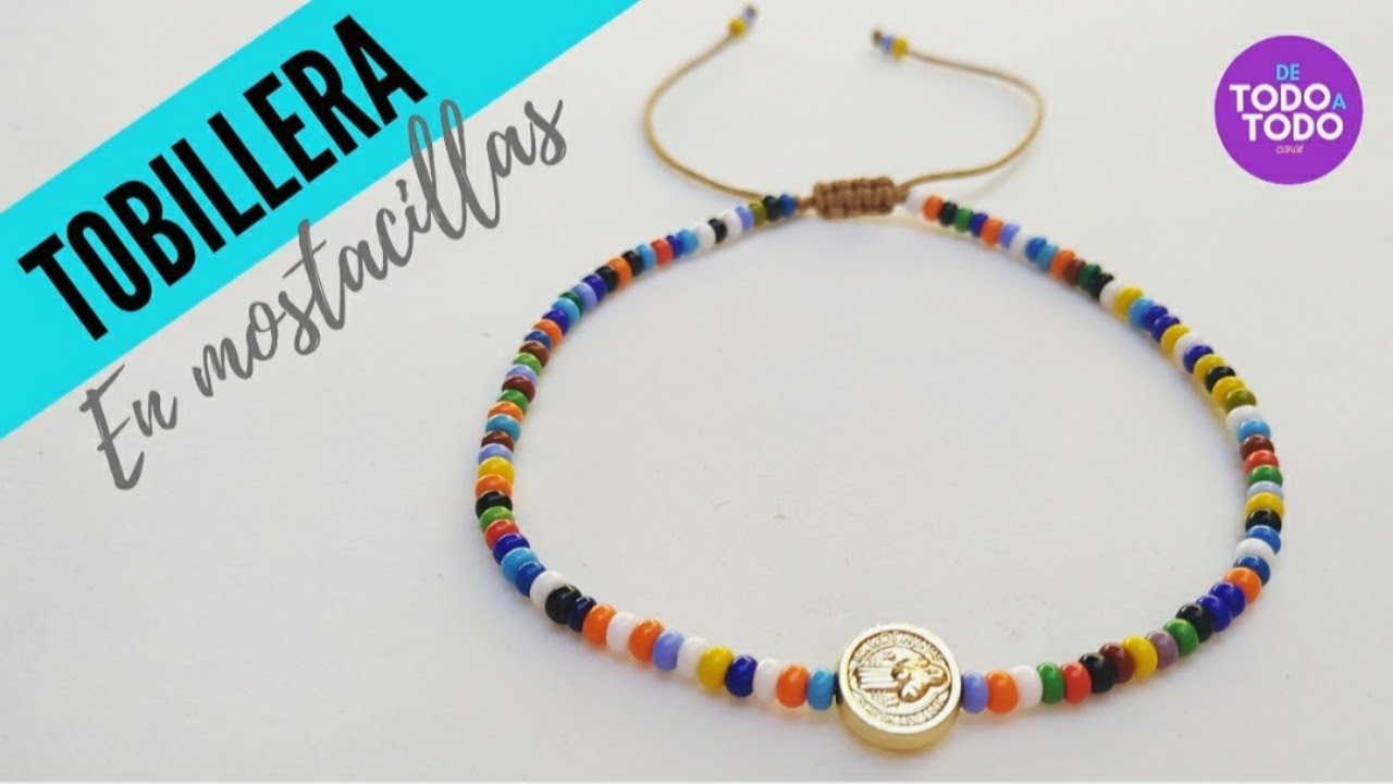 😍TOBILLERA en MOSTACILLAS. Bead anklet 👉Paso a paso [f&aacute;cil]
