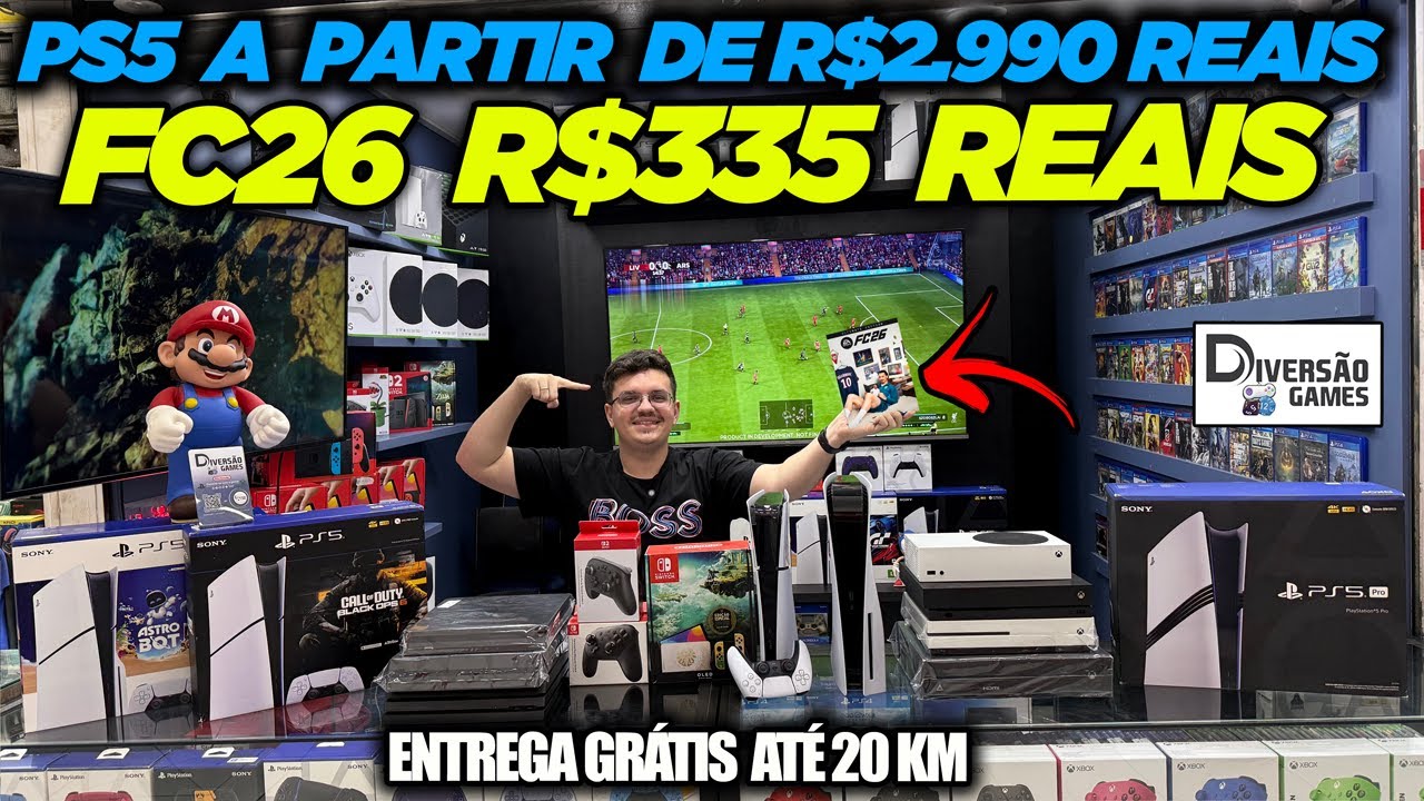 PS5 A PARTIR DE R$2.990! FC 26 R$335 REAIS - DIVERSÃO GAMES