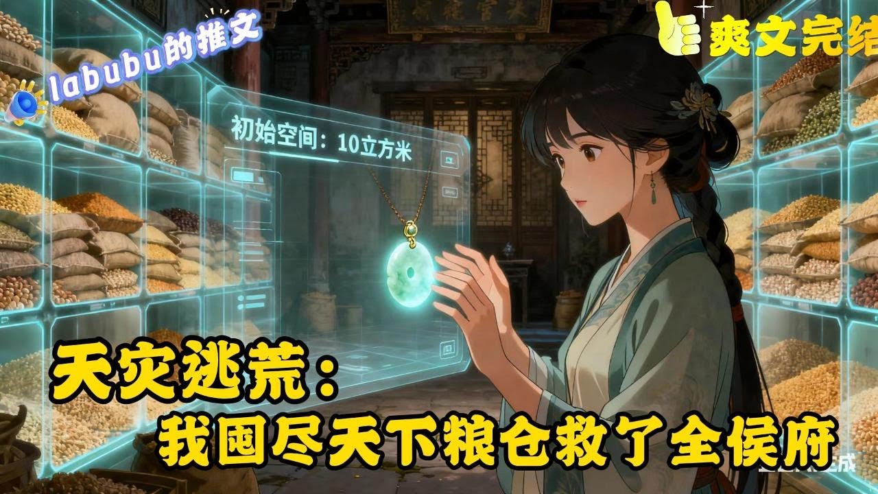完结【穿越+空间+天灾逃荒+发家致富】一不小心穿越到古代，成了侯府大少爷的新婚妻。被抄家斩首？她囤下大半个京城带着侯府一家连夜跑路！碰到干旱？叮咚，完美生态空间升级完成#空间#种田#逃荒