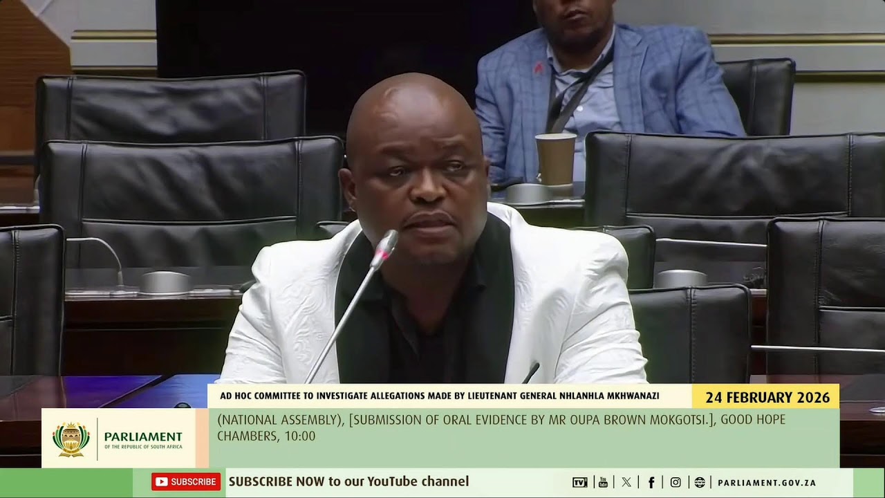 Brown Mokgotsi appears at the Parliamentary AD Hoc Committee