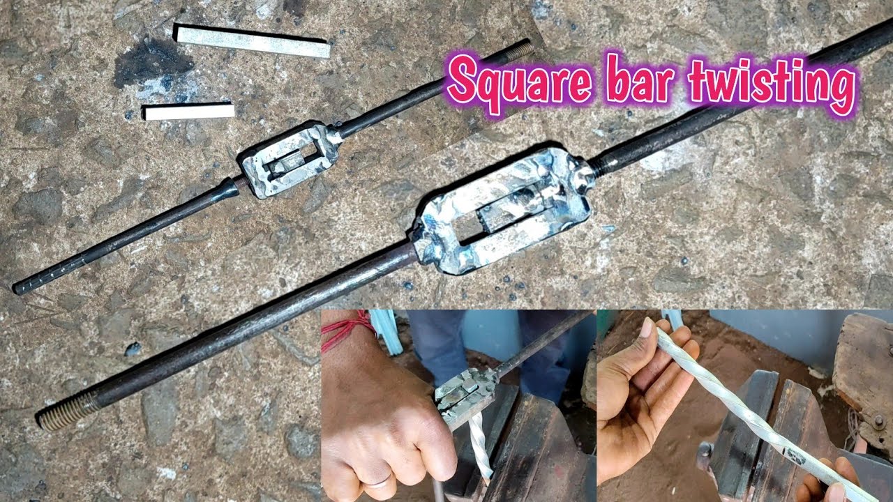 How To Make A Square Bar Twister..Homemade Iron Square Bar Twisting Diy.. Metal Bar Band&hellip;