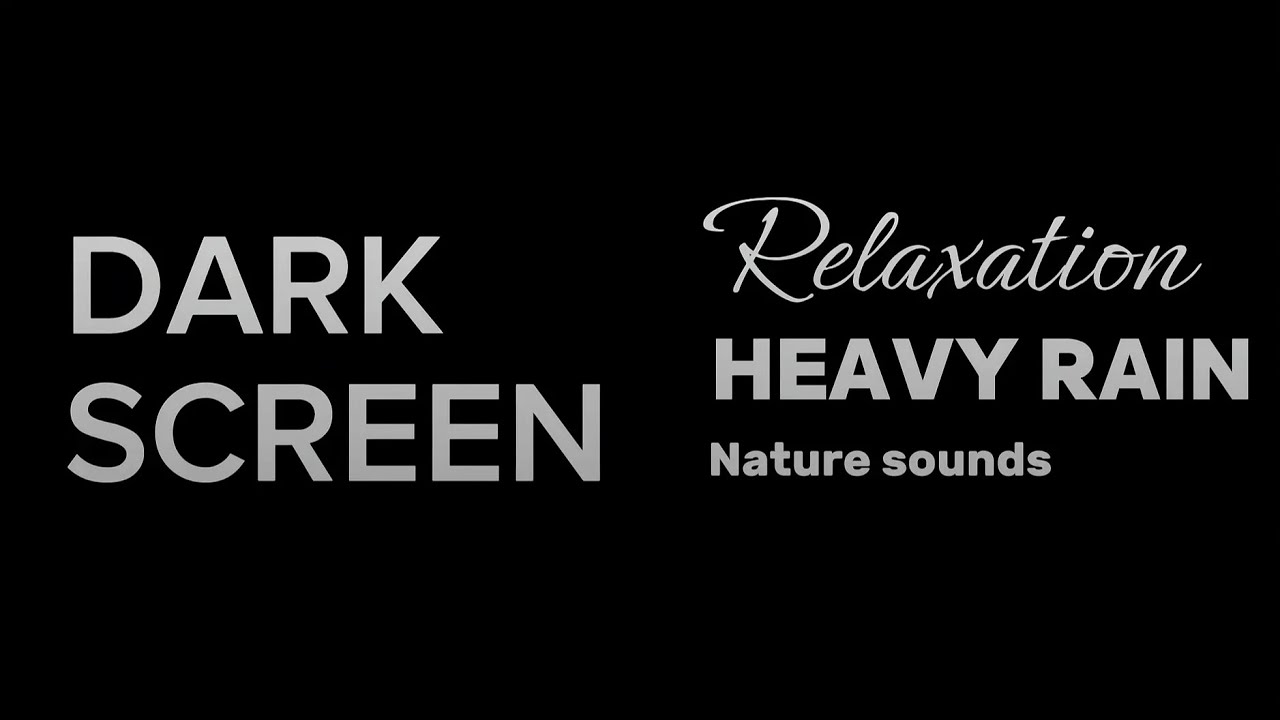 8 Hours of Relaxing Heavy Rain for Deep Sleep | No Music, Black Screen