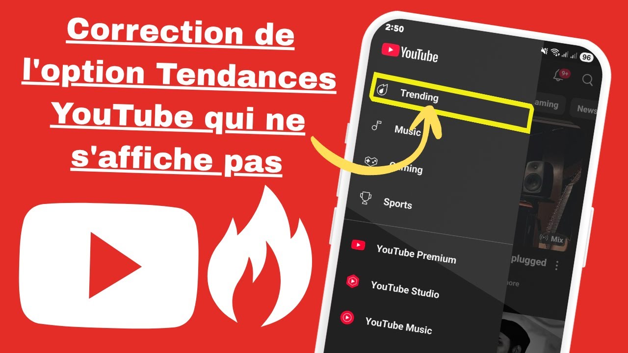 L'option Tendances YouTube ne s'affiche pas | Comment r&eacute;soudre le probl&egrave;me (2026)