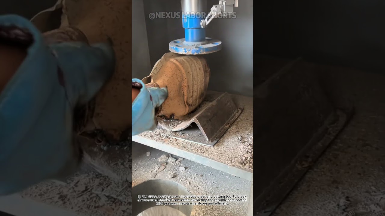 Safe & efficient catalytic converter recycling for precious metals! #AutoRecycling