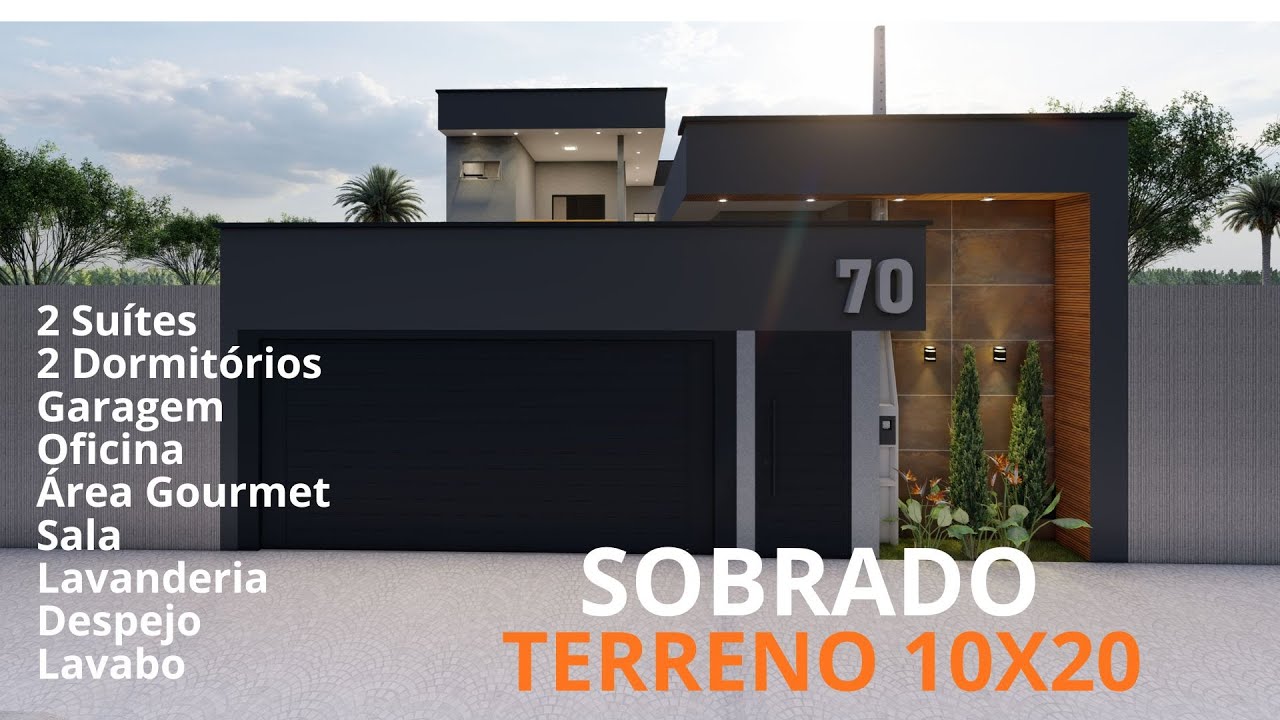 SOBRADO TERRENO 10X20 4 DORMOTÓRIOS COM PISCINA E OFICINA