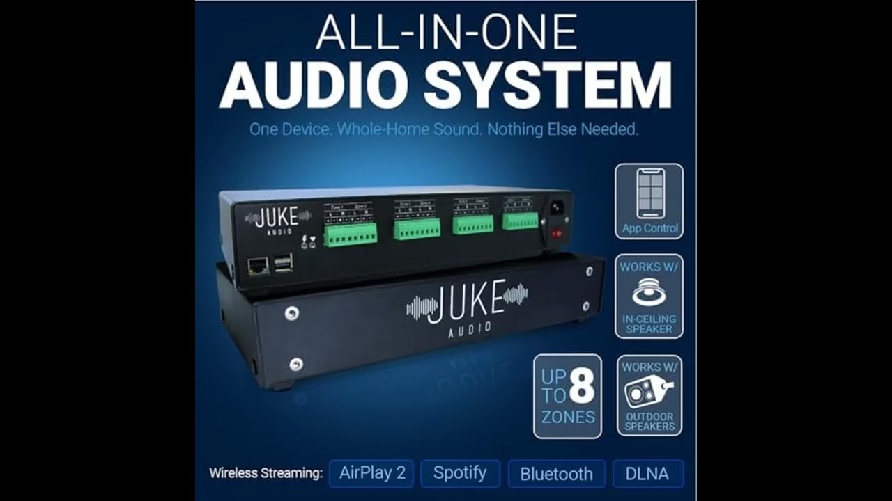 Review: Juke-8: 8 Zone Multi-Room Amplifier | Built-in Music Streaming & Wireless App Control