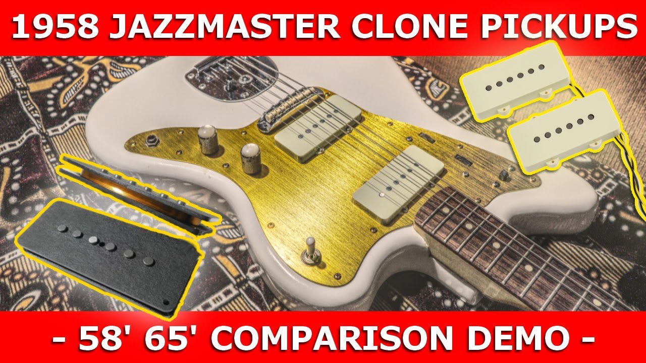1958 JAZZMASTER Clone PICKUPS by Q Pickups / 58' 65' Comparison DEMO TEST
