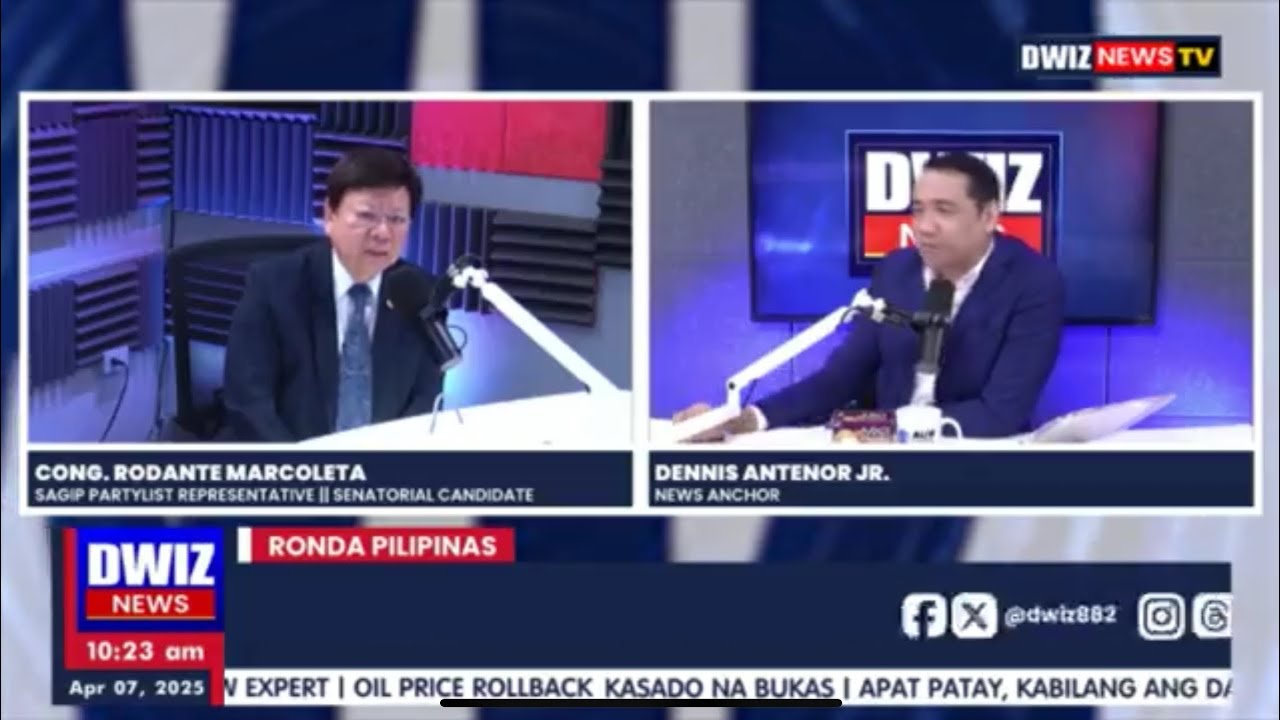 Senatorial Candidate Rodante Marcoleta sa Ronda Pilipinas kasama si Dennis Antenor Jr.