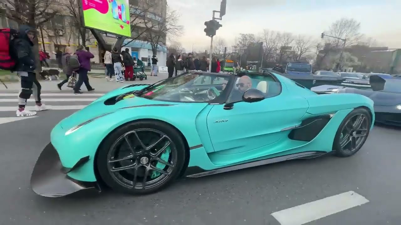 Andrew Tate&rsquo;s (tiffany blue) Koenigsegg Jesko #andrewtate #viralvideo #fyp #foryou #supercars
