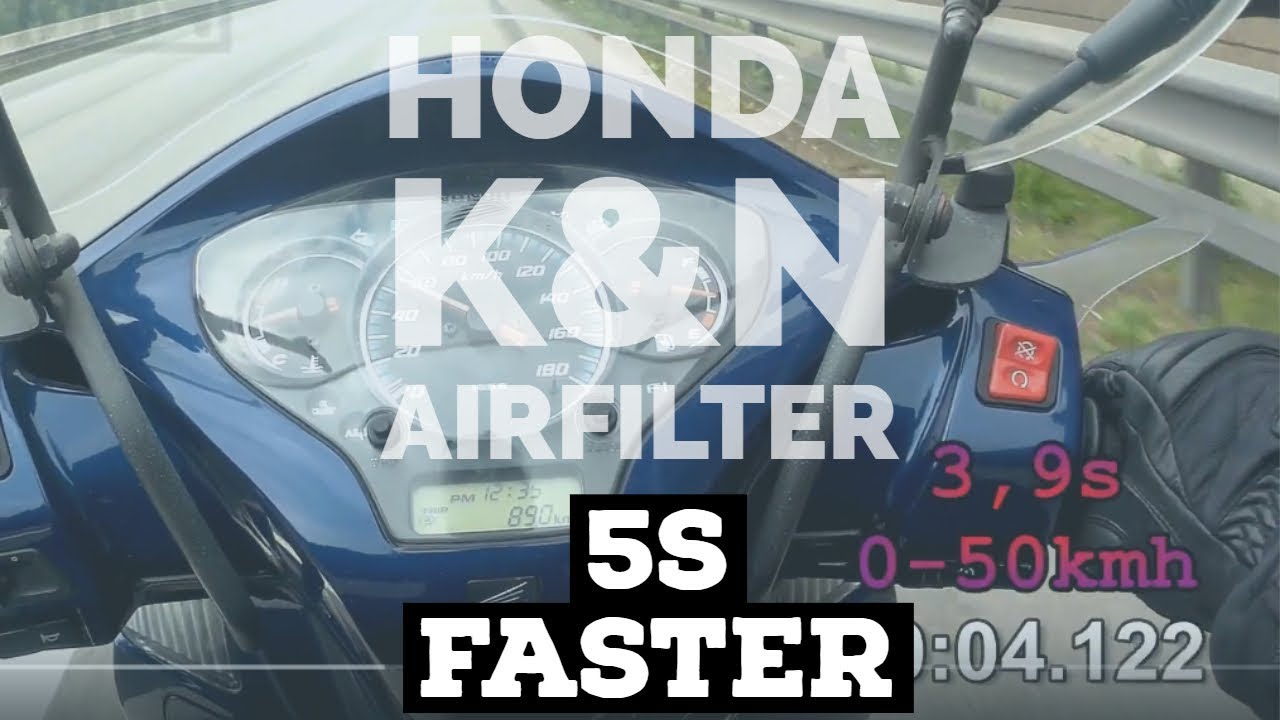 5s FASTER: with just K&N air FILTER / honda SH 300i / stage 2 k&n /