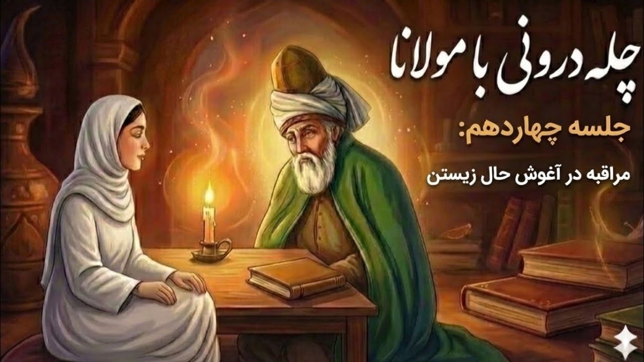 جلسه چهاردهم چله درونی با مولانا،؛ مراقبه در آغوش حال زیستن 