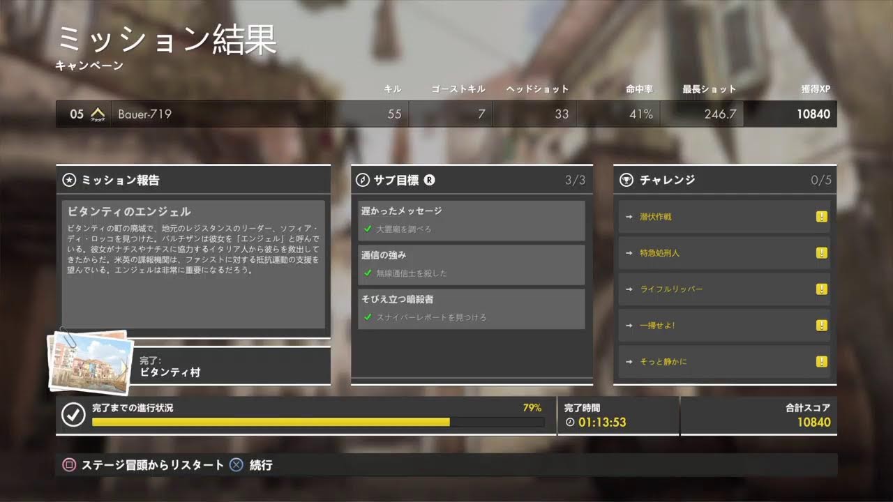 #1 スナイパーエリート4 (SNIPER ELITE4) ネタバレ含みます