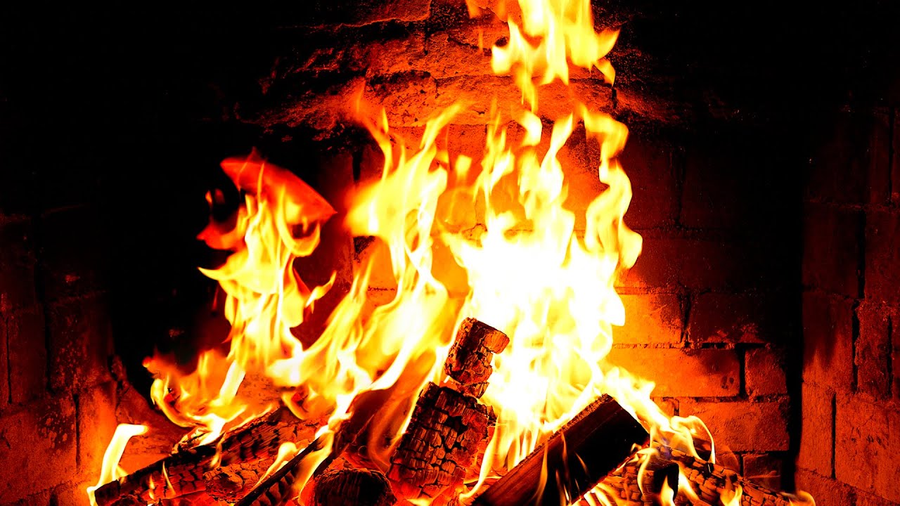 Cozy Fireplace 4K (12 HOURS). Fireplace with Crackling Fire Sounds. Fireplace Ambience