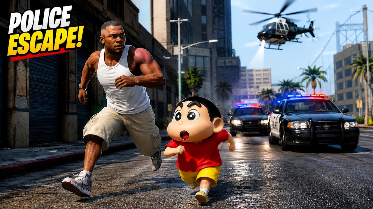 Evil Police Chasing Franklin and Shinchan😭😱 HELP ME...! | Roblox Gameplay | Roblox | Gaming Pravino