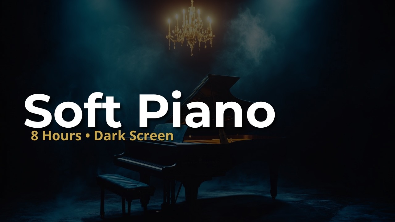 Soft Piano for Sleeping — No Sudden Sounds | Dark Screen 8 Hours (432Hz Emotional Balance & Rest)