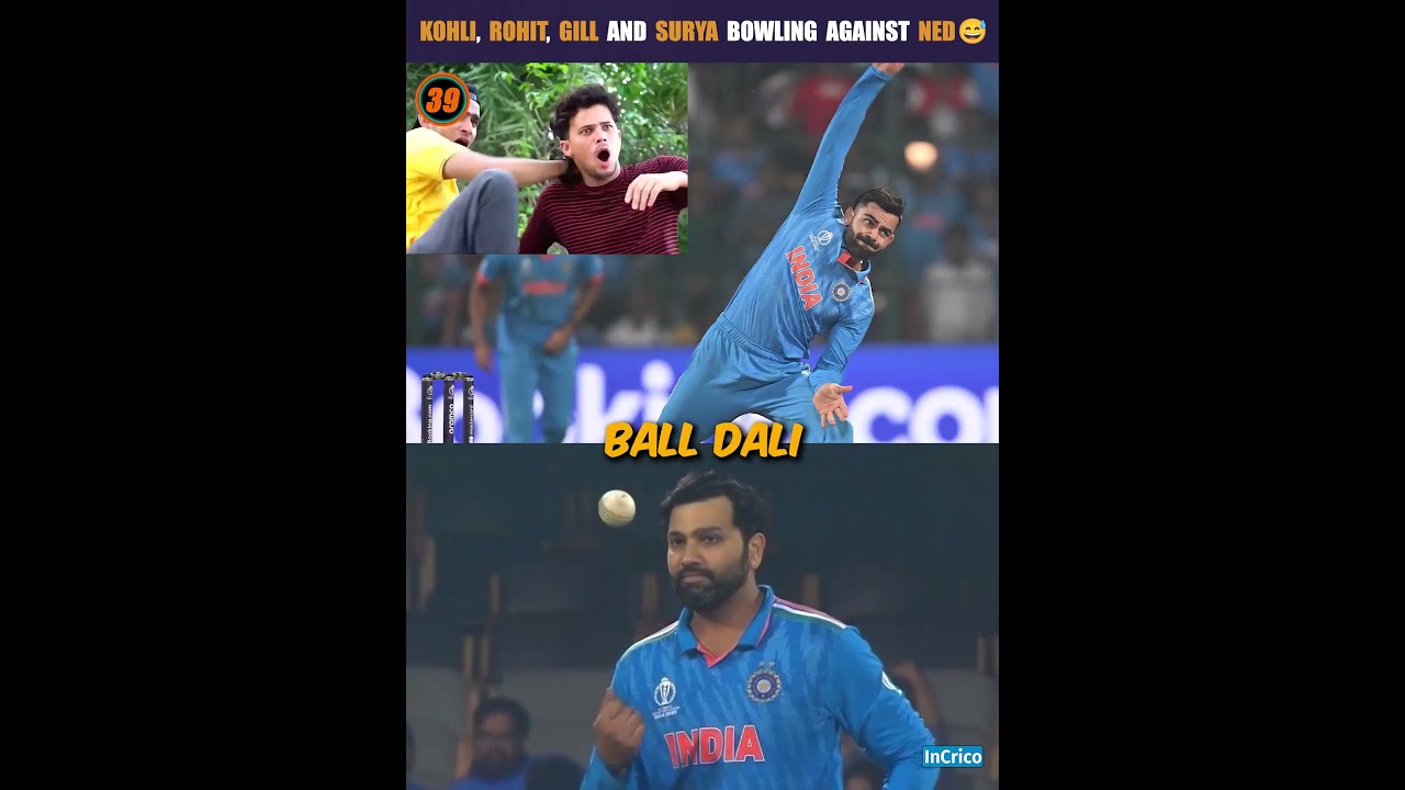 Surya, Gill, Kohli And Rohit Bowling Against Netherlands 🔥😍 IND Won By 160 Runs #shorts #indvsned