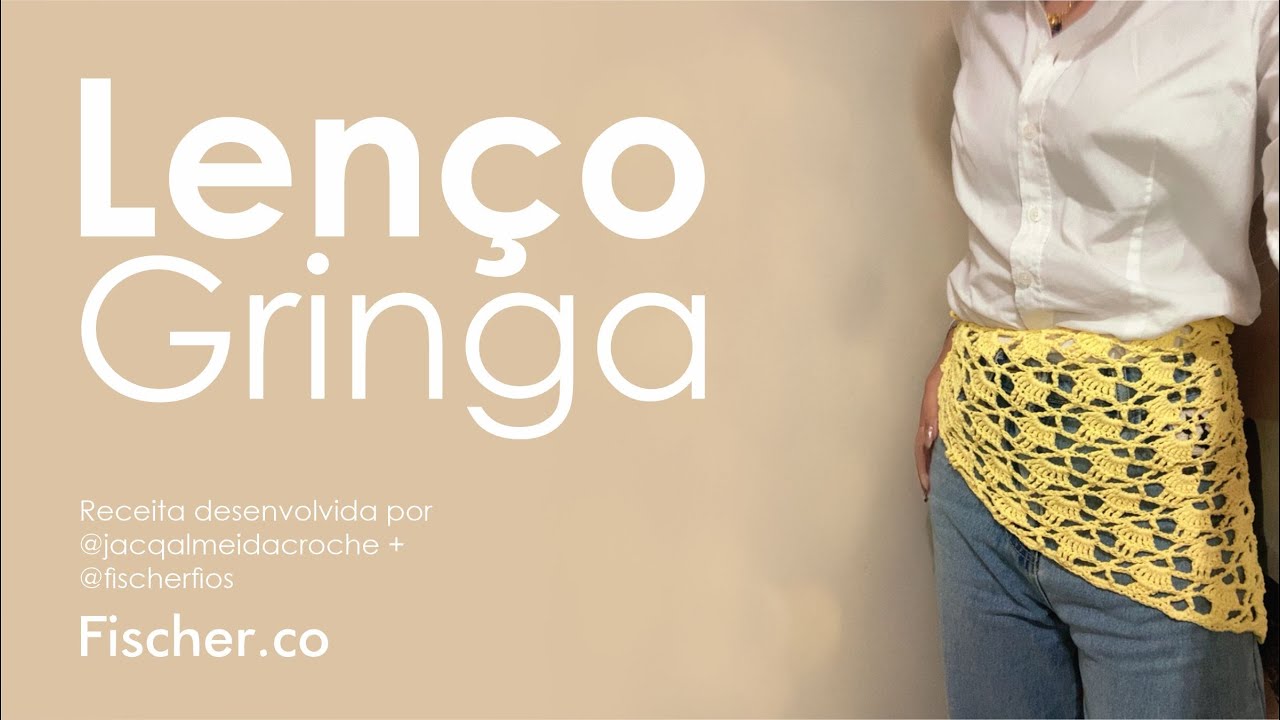 Len&ccedil;o Gringa em croch&ecirc; com Fio Opaque da Fischer | Por @jacqalmeidacroche