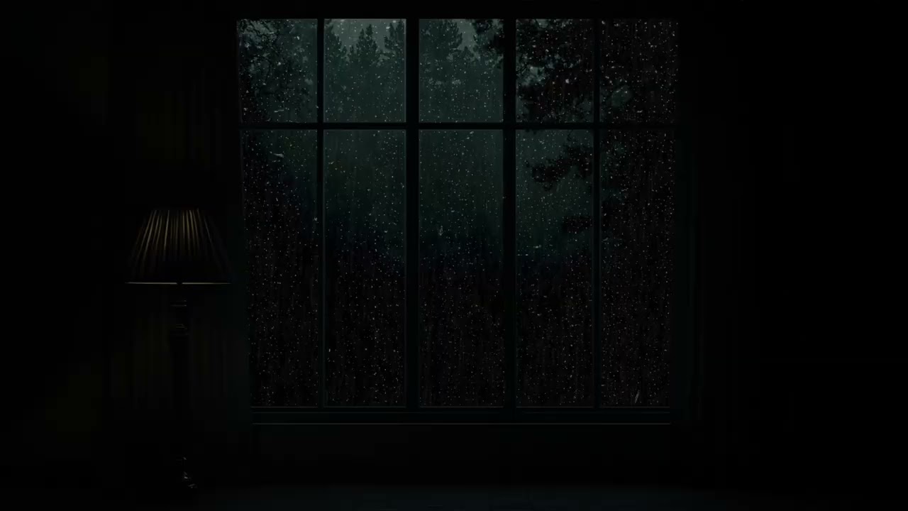 Endless Night Rain on Glass | Thunder ASMR for Anxiety Relief and Restful Sleep
