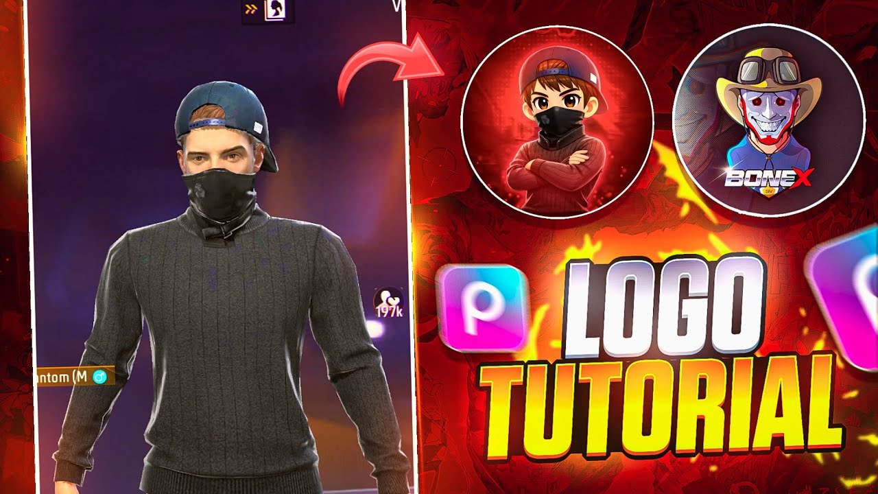 How To Make Own Character Logo 🤯 || FreeFire Character Ka Logo Kaisa Banaya Picsart Mai