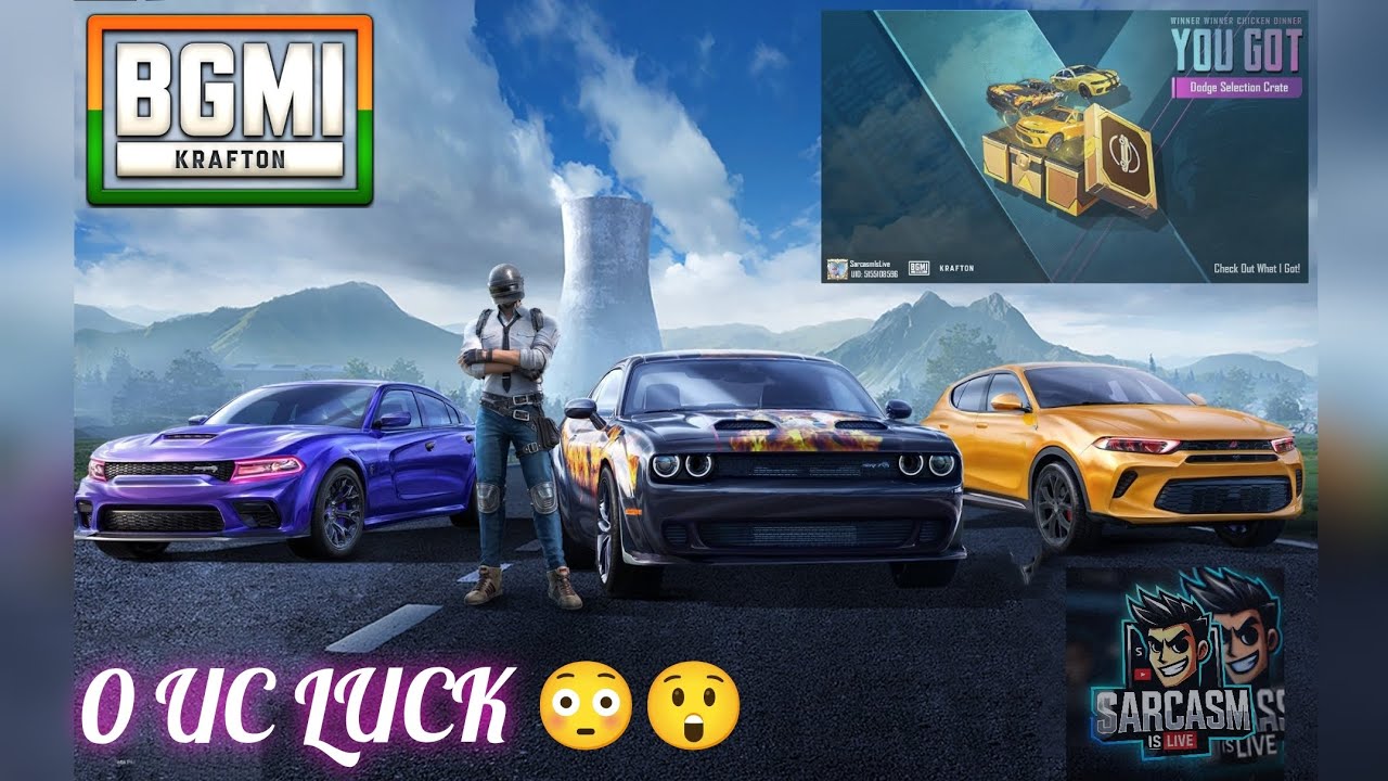 😱 0 UC DODGE Car | Lucky Spin in BGMI | Luckiest Opening 🫡 #bgmi #pubg