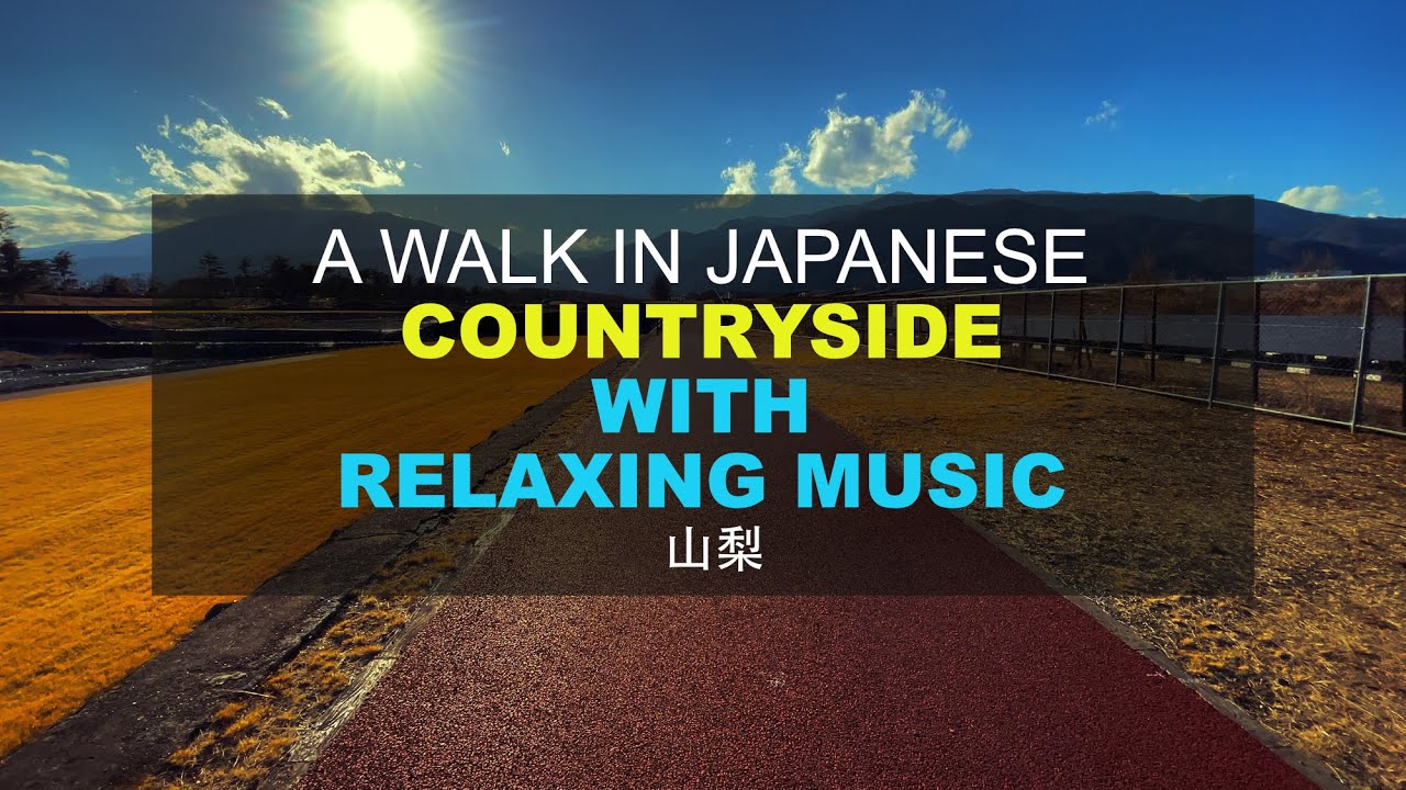 Relaxing walk in Japanese countryside