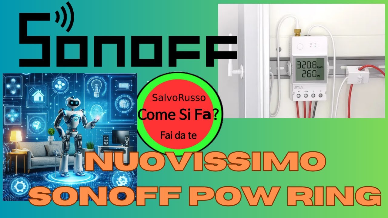 Nuovissimo SONOFF POW RING Con pinza amperometrica ed economico