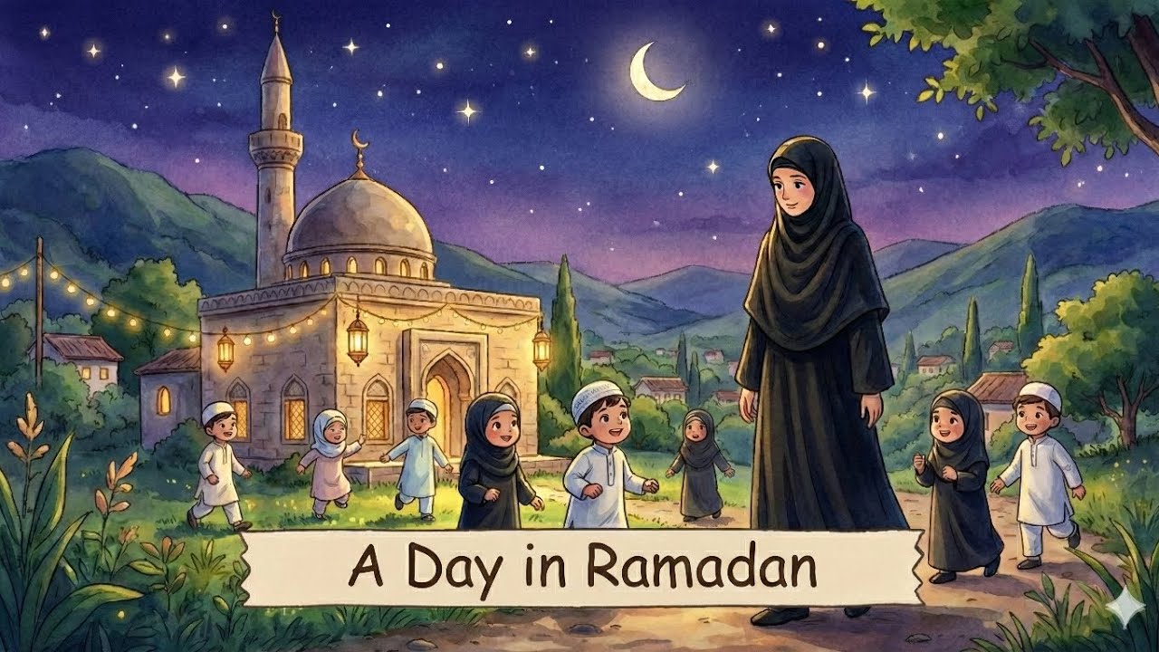 Ramadan Blessings 🌙 | A Peaceful Day in Ramadan | Ghibli Animation. 