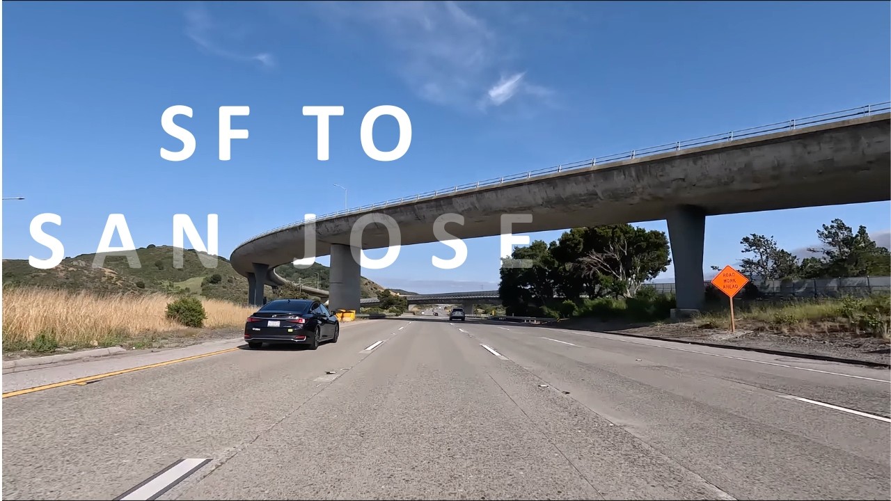 [4K] Relaxing Drive on Highway 280, San Francisco Bay Area
