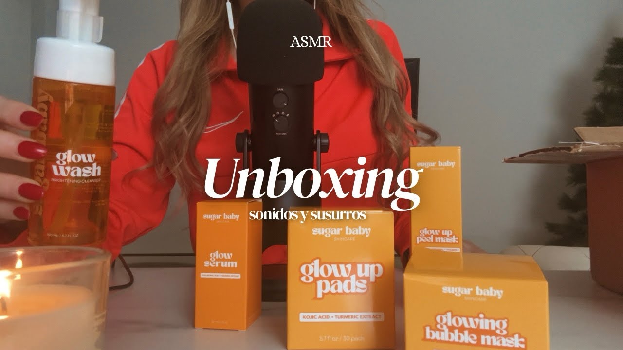 ASMR | unboxing productos de skincare ⋆｡˚🧖🏻‍♀️🫧🧴🧡˚☽˚｡⋆  gift