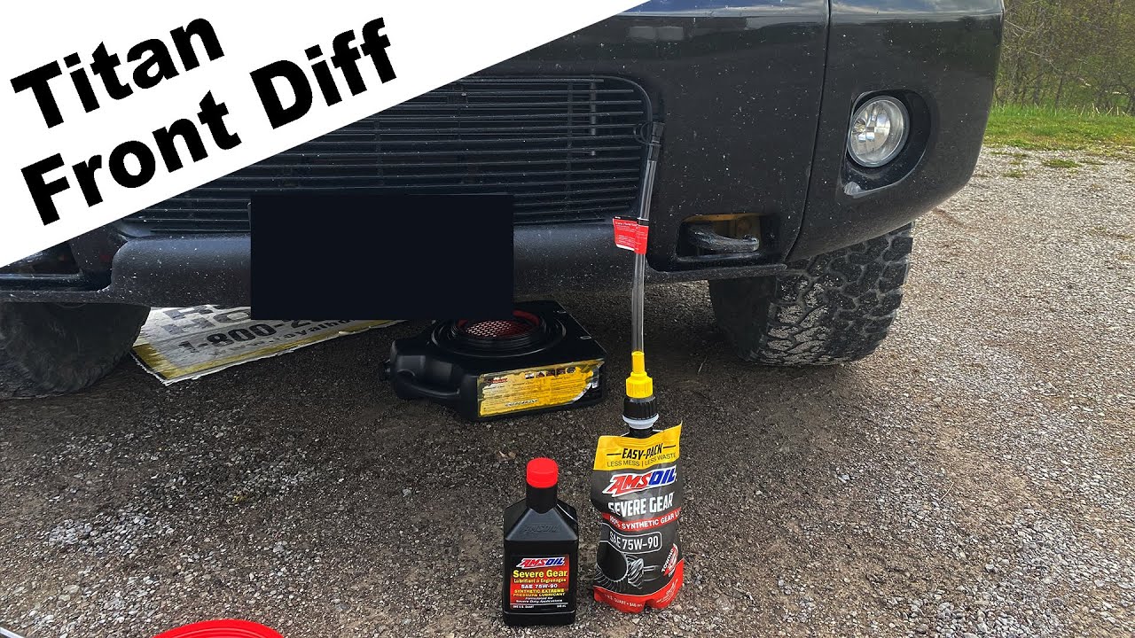 Как заменить масло в переднем дифференциале Nissan Titan по методу Easypack