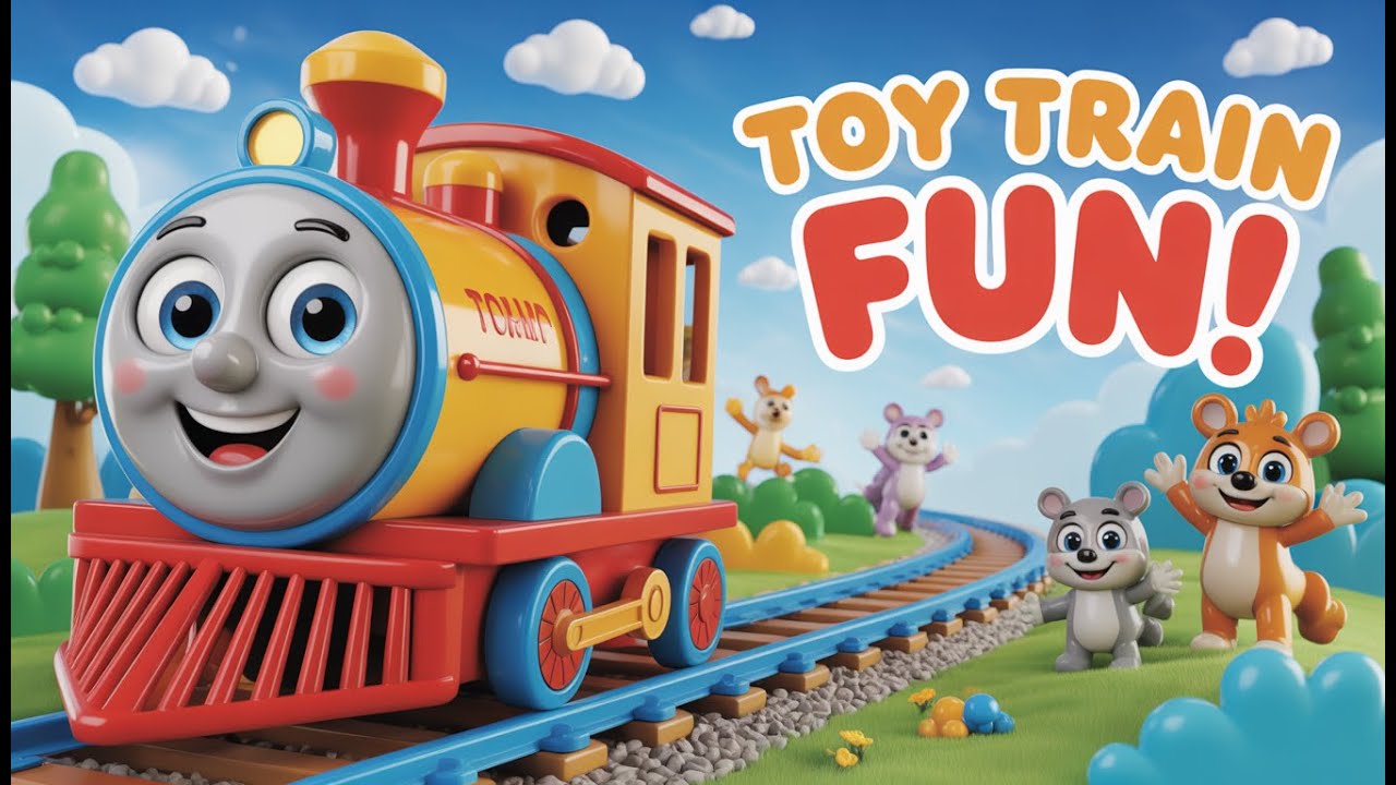 🚂 Песенка про приключения игрушечного поезда для детей | Мультфильм про паровозик | Веселое обуча...