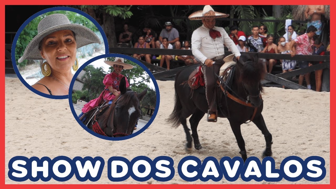 SHOW DE CAVALOS NO PARQUE XCARET MEXICO.