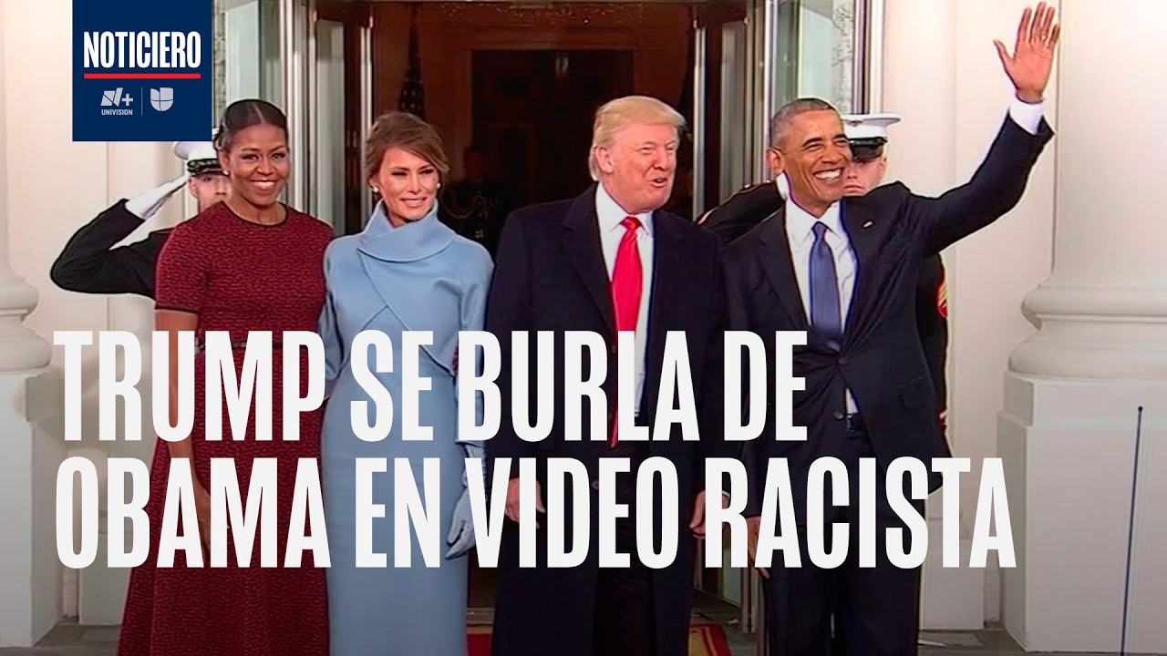 Trump publica video racista que representa a los Obama como simios; Casa Blanca lo borra