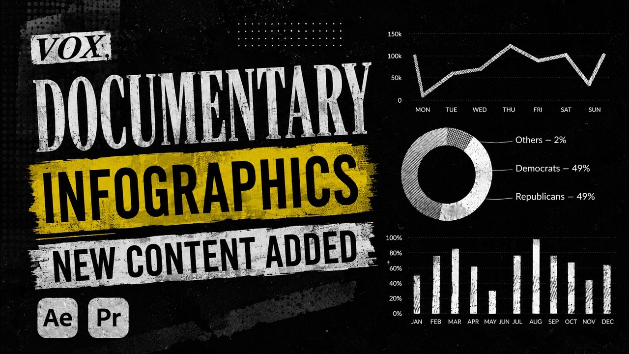 Documentary Vox style Infographics NEW CONTENT ADD TO MOTION PACK