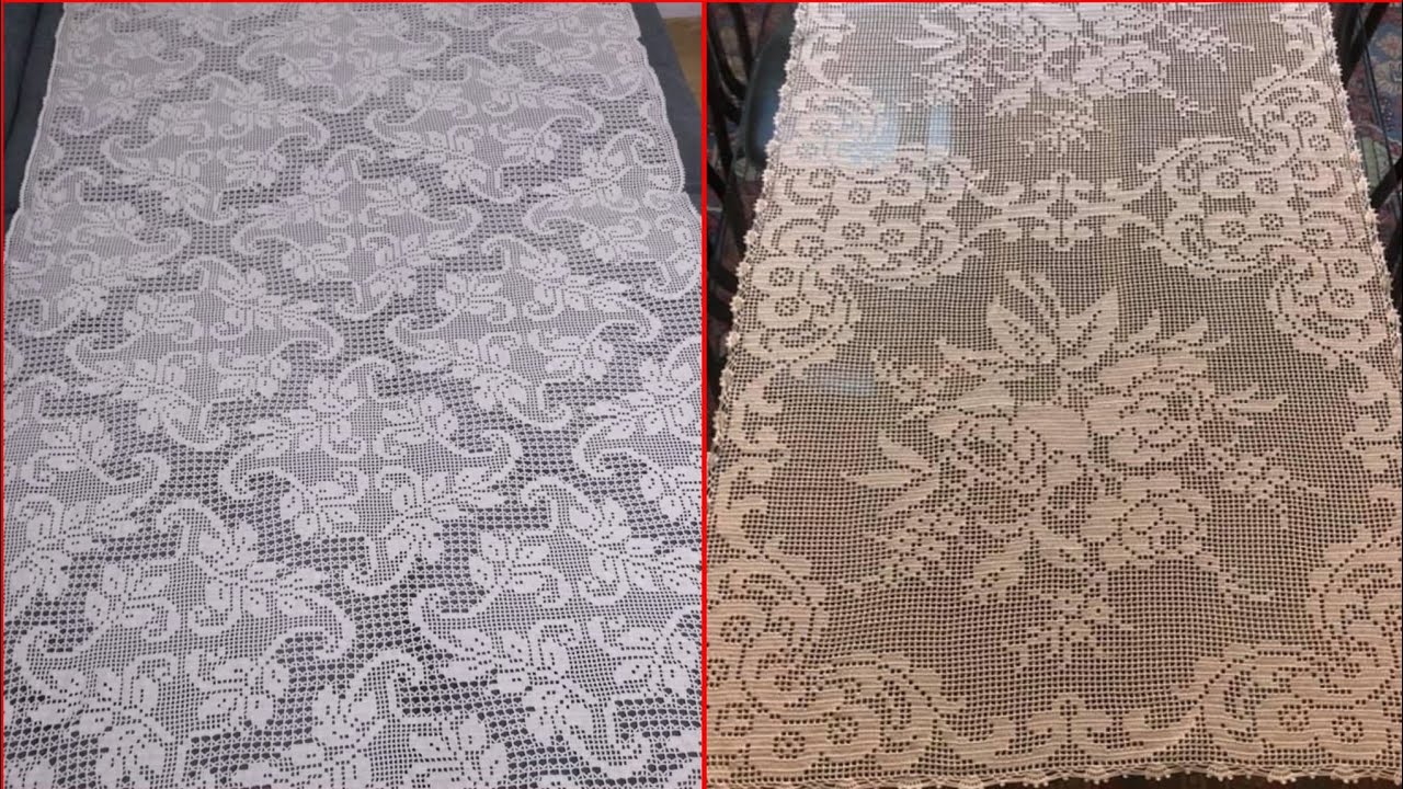 120 Very Different Crochet Fillet Table Placement Pattern Ideas #diy #decoration #crochet 