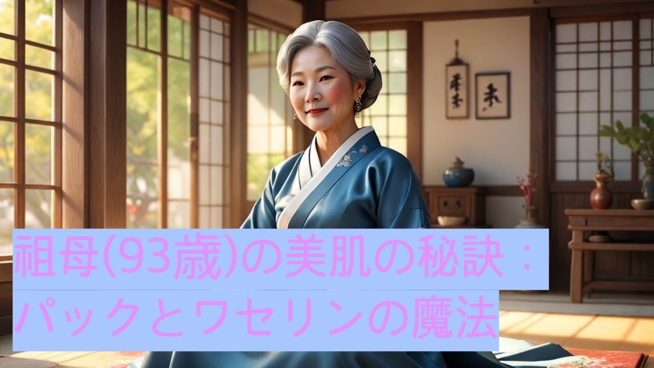 韓国人祖母(93歳)の美肌の秘訣：パックとワセリンの魔法