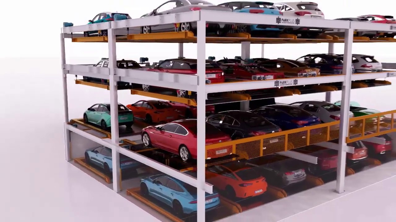 ParkPlus 3-High 1-Deep (w/ Pit) Lift-Slide Tandem Puzzle Parking System