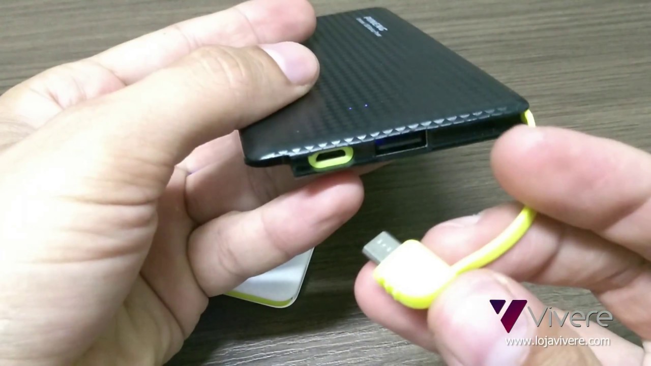 Vivere - Carregador Portatil Pineng 5000mAh Preto
