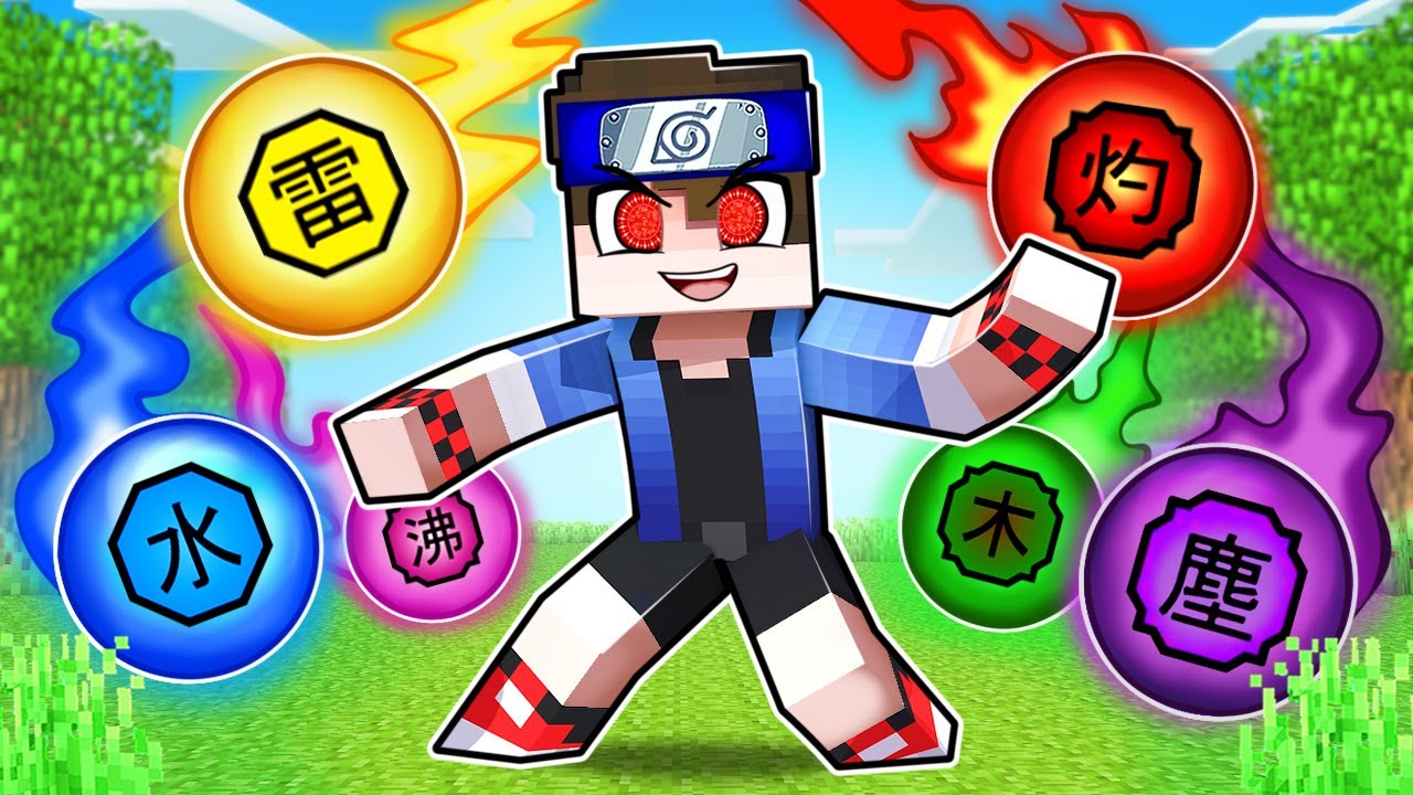NINJA com Todas as KEKKEI GENKAI no Naruto Minecraft!